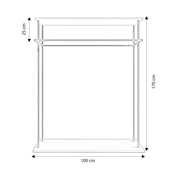 Biely stojan na oblečenie Wuppertal – Kalune Design-image-4