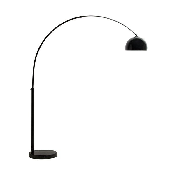 Čierna stojacia lampa s kovovým tienidlom (výška  160 cm) Madali – Kave Home