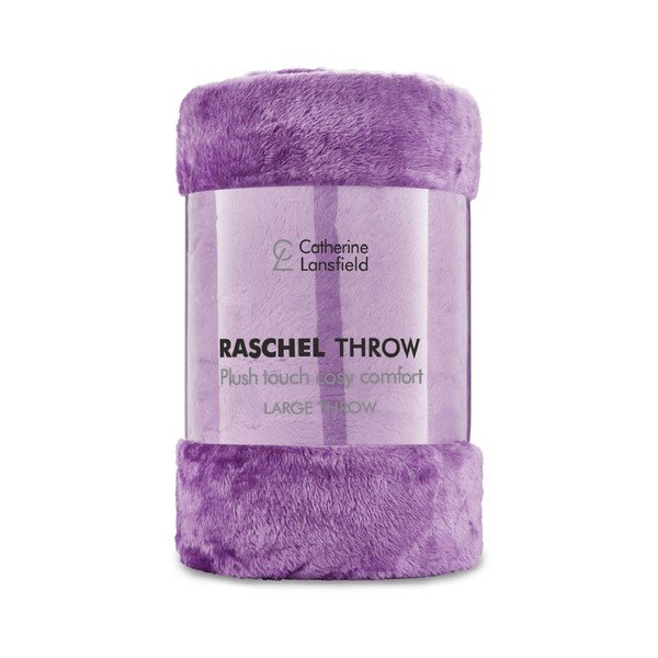 Fialová deka Catherine Lansfield Basic Cuddly, 200 × 150 cm-image-1
