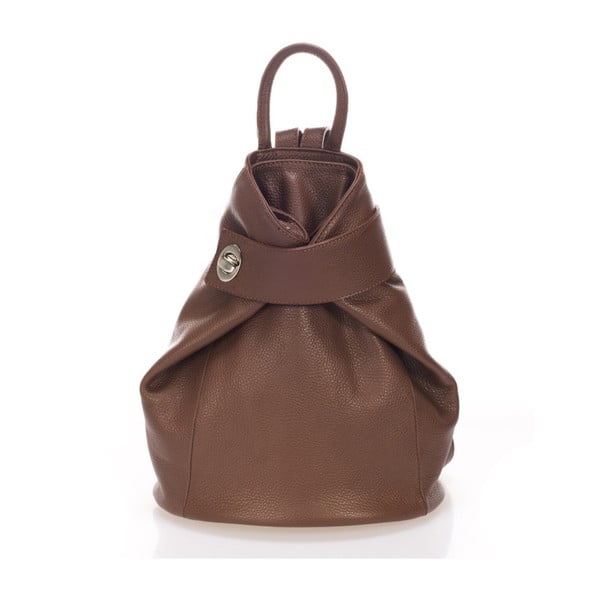 Hnedý kožený batoh Lisa Minardi Narni