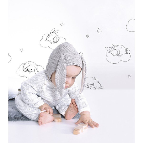 Hárok samolepiek 30x42 cm Bunnies, Clouds And Stars – Lilipinso-image-1