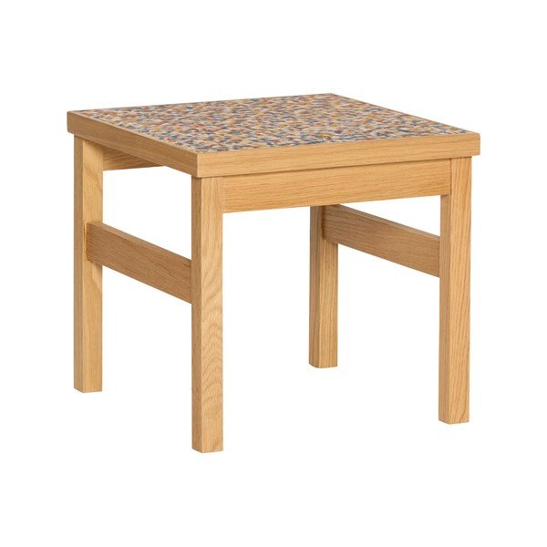 Odkladací stolík v dekore duba 40x40 cm Confetti – Hübsch