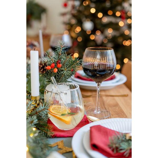 Červené podtácky v súprave 4 ks – Linen Tales-image-3