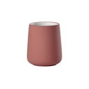 Svetločervený kameninový téglik na zubné kefky Nova – Zone