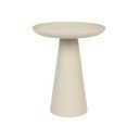 Béžový hliníkový odkladací stolík White Label Ringar, ø 34,5 cm