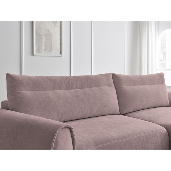 Svetloružová rohová pohovka Aden – Bobochic Paris-image-4