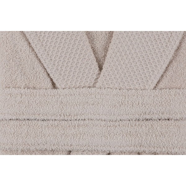 Béžový bavlnený župan veľkosť XL Cappa – Foutastic-image-3