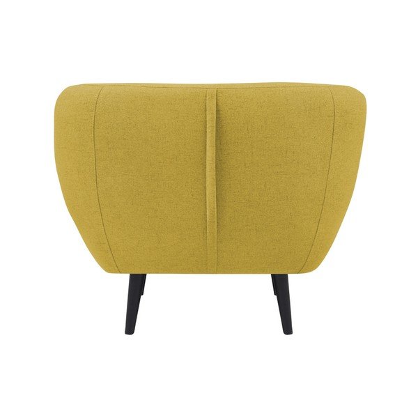 Žlté kreslo s hnedými nohami Mazzini Sofas Piemont-image-1