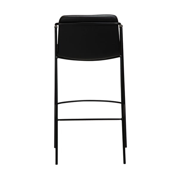Čierna barová stolička z imitácie kože DAN-FORM Denmark Boto, výška 105 cm-image-2