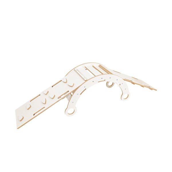 Biela hojdačka z borovicového dreva 39x75x38 cm Montessori – Meowbaby