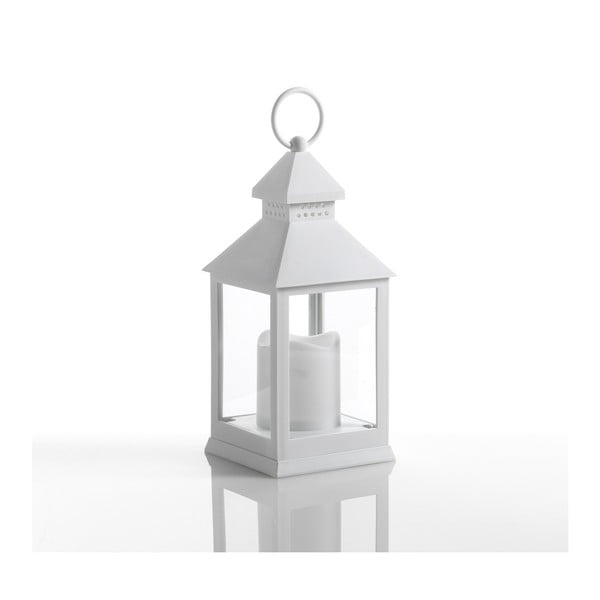Malý biely dekoratívny LED lampáš vhodný do exteriéru Tomasucci Lante