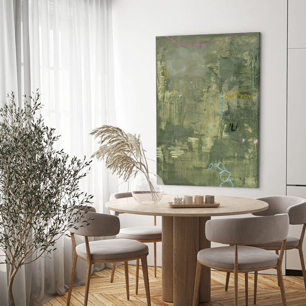 Ručne maľovaný obraz na plátne 88x118 cm Green Petite – Malerifabrikken-image-1