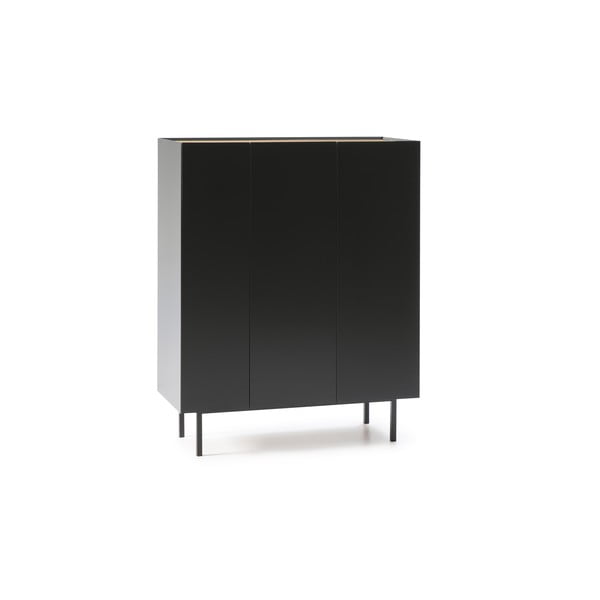 Čierna vysoká komoda v dekore duba 95x120 cm Arista – Teulat-image-2
