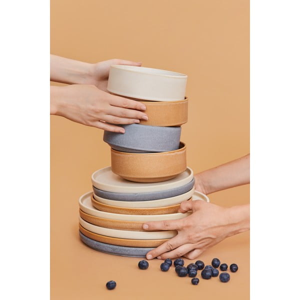 12-dielna súprava tehlovooranžového kameninového riadu Bonami Selection Malia-image-1