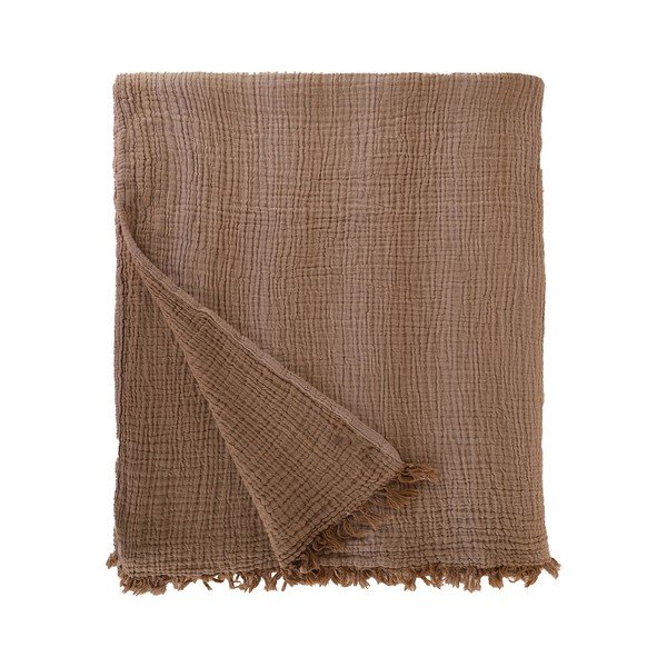 Béžová bavlnená prikrývka cez posteľ Buldan's Kanyon, 220 x 240 cm-image-2