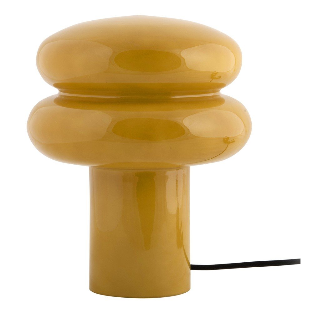 E-shop Okrovožltá sklenená stolová lampa (výška 24 cm) Incesante – Leitmotiv