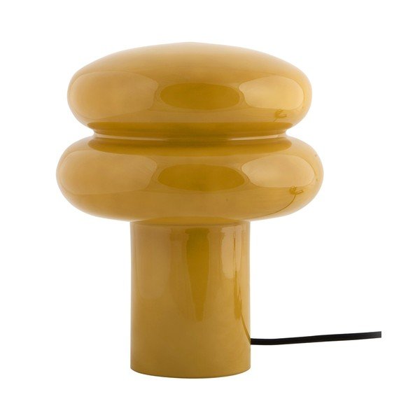Okrovožltá sklenená stolová lampa (výška  24 cm) Incesante – Leitmotiv