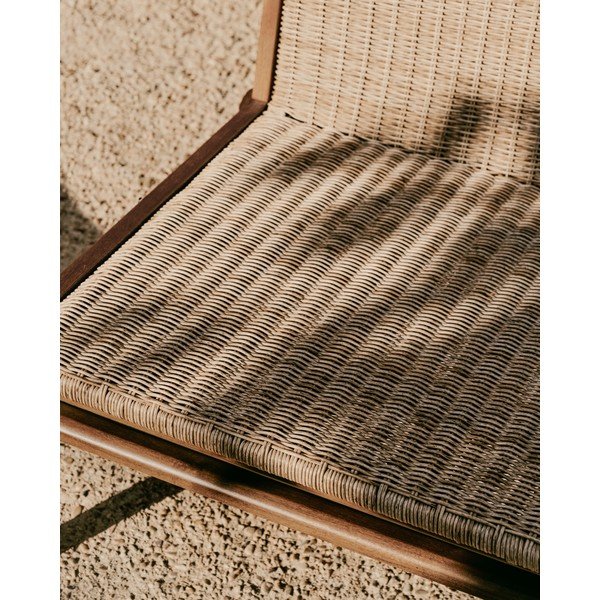 Drevené záhradné kreslo v prírodnej farbe Itani – Kave Home-image-3