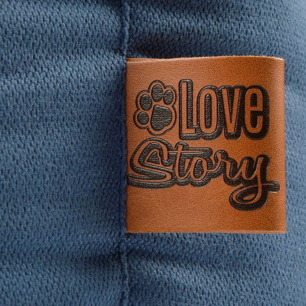 Modrý pelech pre psa 70x75 cm – Love Story-image-1