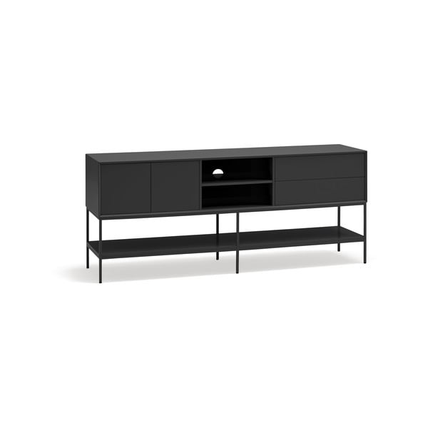 Čierny TV stolík 175x74x45 cm Platt – Teulat-image-3