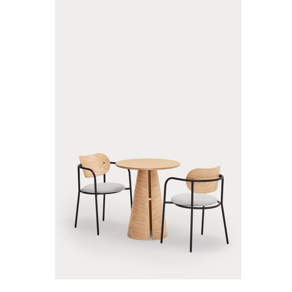 Okrúhly jedálenský stôl v dekore duba v prírodnej farbe ø 65 cm Cep – Teulat-image-3