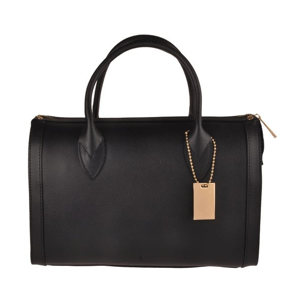Čierna kožená kabelka Florence Bags Nambo