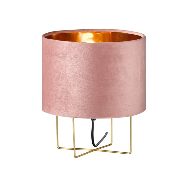 Ružová stolová lampa s textilným tienidlom (výška  32 cm) Aura – Fischer & Honsel