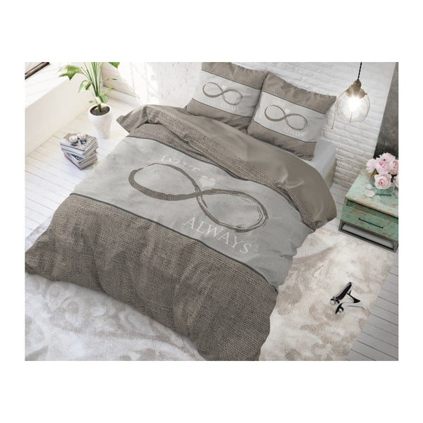 Bavlnené posteľné obliečky Sleeptime Infinity Love, 140 x 220 cm