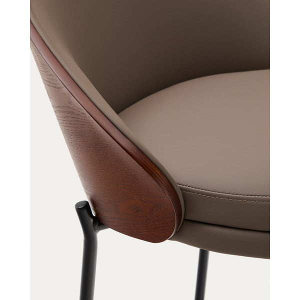 Hnedá barová stolička (výška sedadla 77 cm) Eamy – Kave Home-image-2