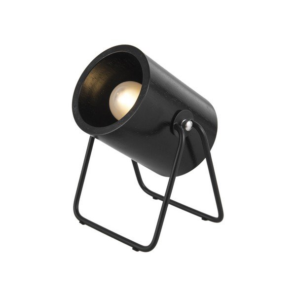 Čierna stolová lampa Leitmotiv Hefty Round-image-1
