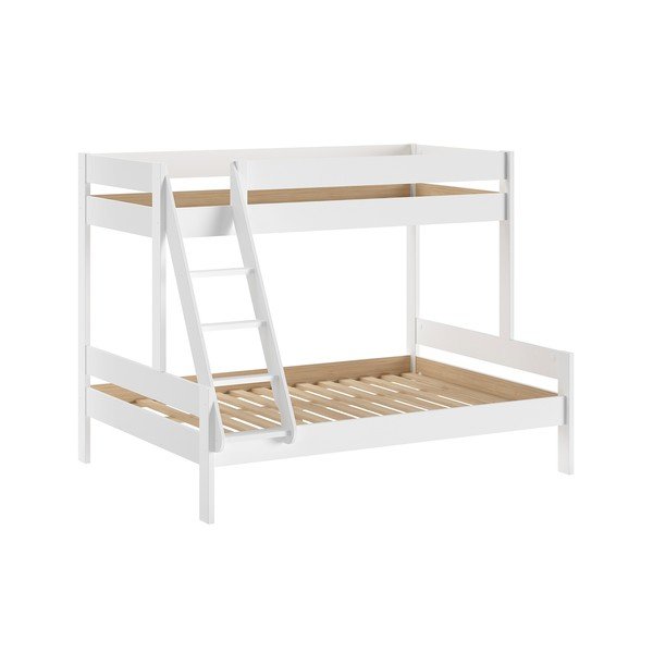Biela poschodová detská posteľ s roštom 140x200/90x200 cm Primo – Vipack