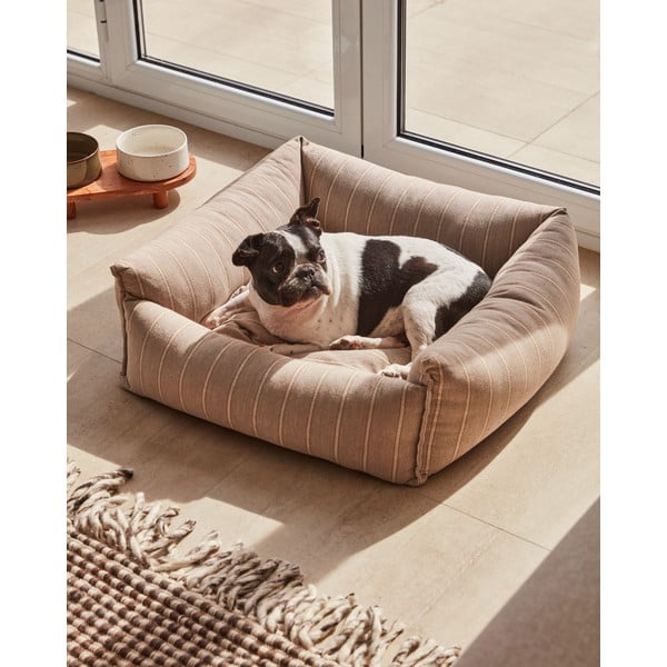 Hnedý pelech pre psov 60x60 cm Toby - Kave Home-image-2