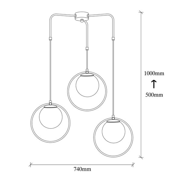 Čierne kovové závesné svietidlo Opviq lights Nazarios-image-3