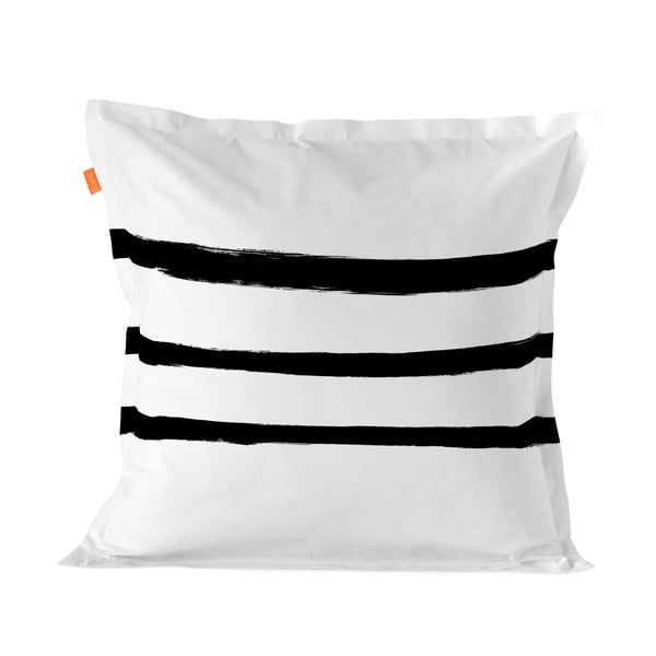Balvnená obliečka na vankúš Blanc Stripes, 60 × 60 cm