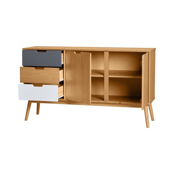 Komoda z masívneho borovicového dreva Marckeric Cusco-image-4