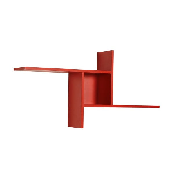 Červená poschodová polica 100 cm Cross – Kalune Design-image-2