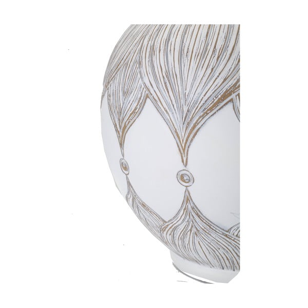 Stolová lampa s textilným tienidlom v bielo-zlatej farbe (výška 59 cm) Atene – Mauro Ferretti-image-1