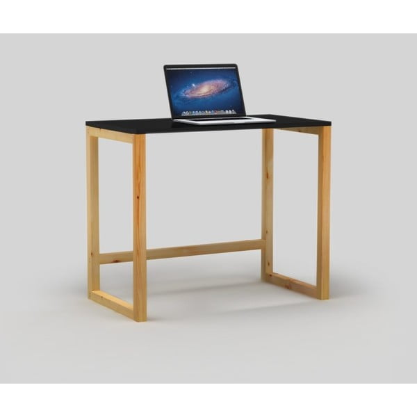 Písací stôl Only Wood Desk s čiernou doskou