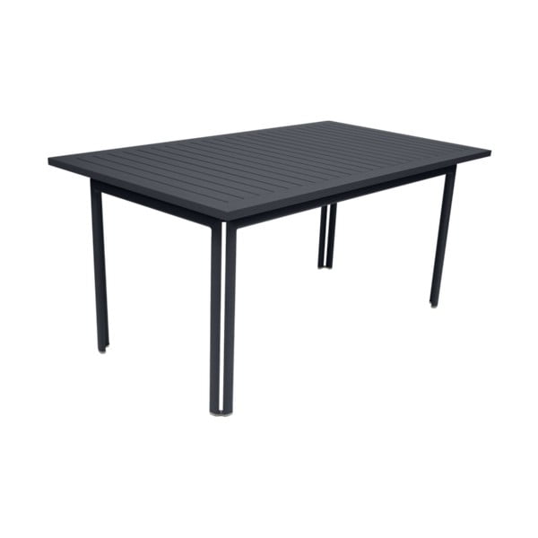 Antracitový záhradný kovový jedálenský stôl Fermob Costa, 160 × 80 cm