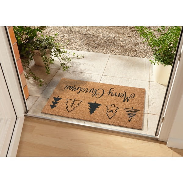 Rohožka s vianočným motívom z kokosového vlákna 45x75 cm – Hanse Home-image-1