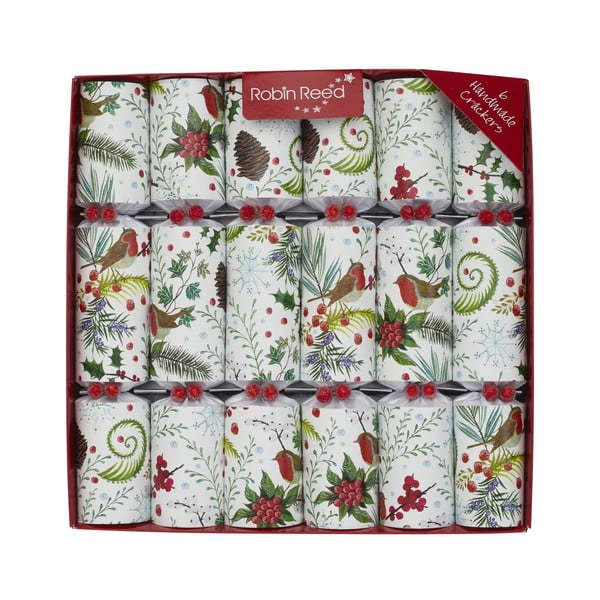 Vianočné crackery v súprave 6 ks Festive Foliage – Robin Reed