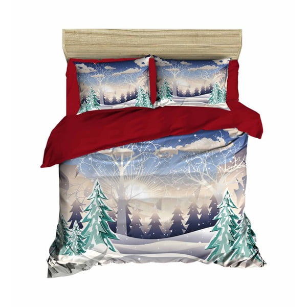 Vianočné obliečky na dvojlôžko s plachtou Vanessa, 160 × 220 cm