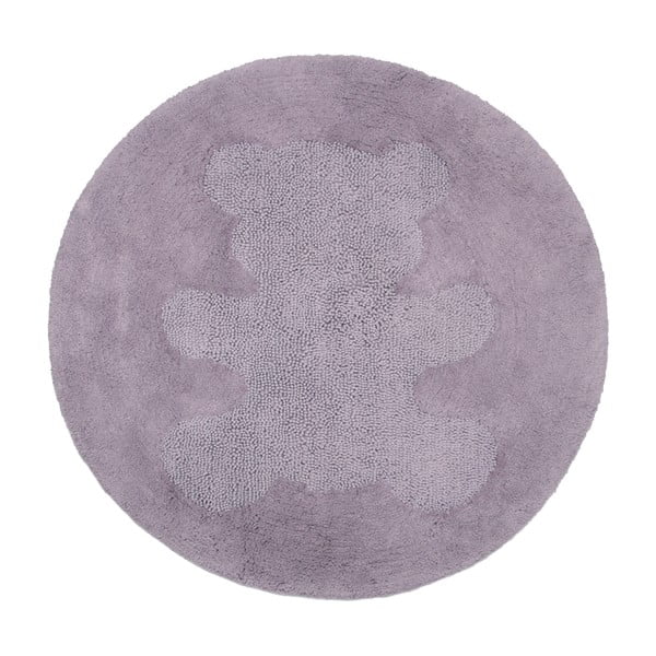 Detský fialový koberec Sweet Teddy, Ø 100 cm
