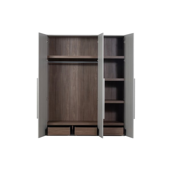 Sivá modulárna skriňa 165x210 cm Rens – WOOOD-image-3