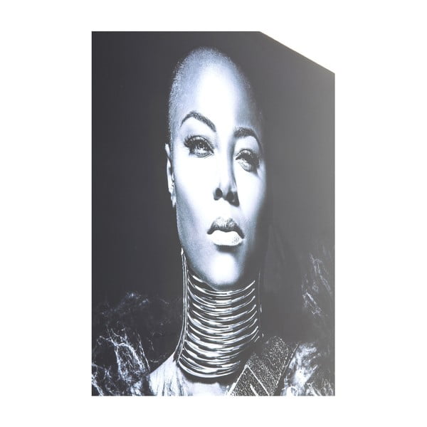 Zasklený čiernobiely obraz Kare Design Lady Knight, 150 × 100 cm-image-2