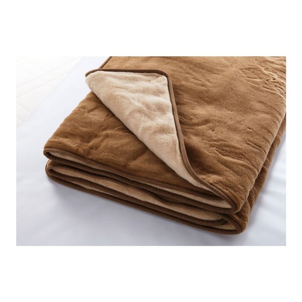 Vlnená deka Camel, 220x200 cm