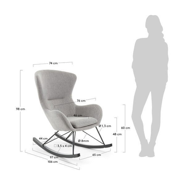 Sivé hojdacie kreslo Kave Home Valsa-image-4