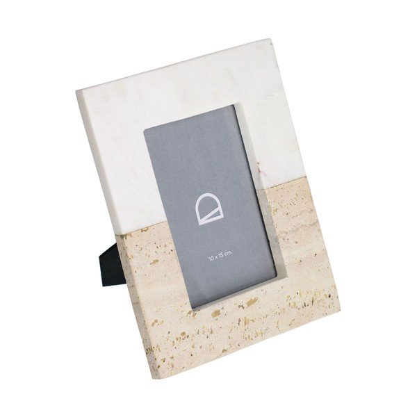 Biely kamenný stojací rámček 18x23 cm Uria – Kave Home