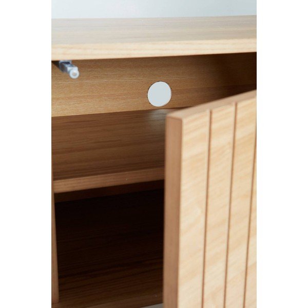 TV stolík v dekore jaseňa v prírodnej farbe 120x38x40 cm Sandviken – Jotex-image-3