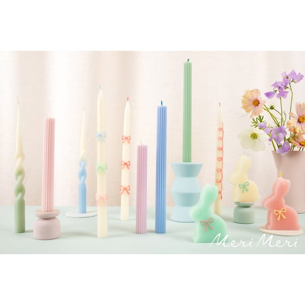 Sviečky v súprave 3 ks doba horenia 2 h s veľkonočným motívom Bunny – Meri Meri-image-1